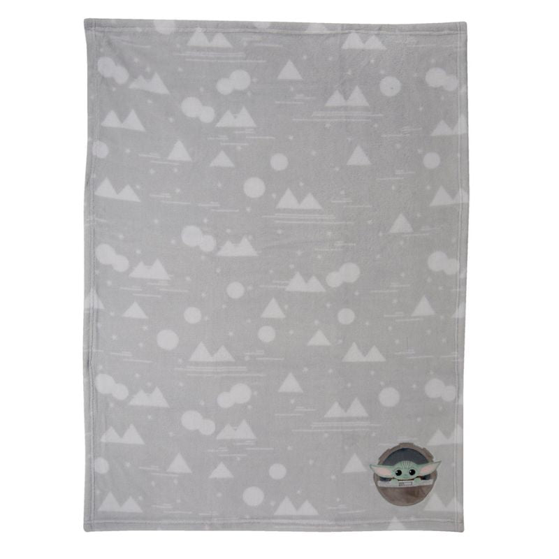 The Child/Baby Yoda Gray Fleece Baby Blanket