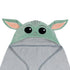 The Child/Baby Yoda Gray Hooded Towel