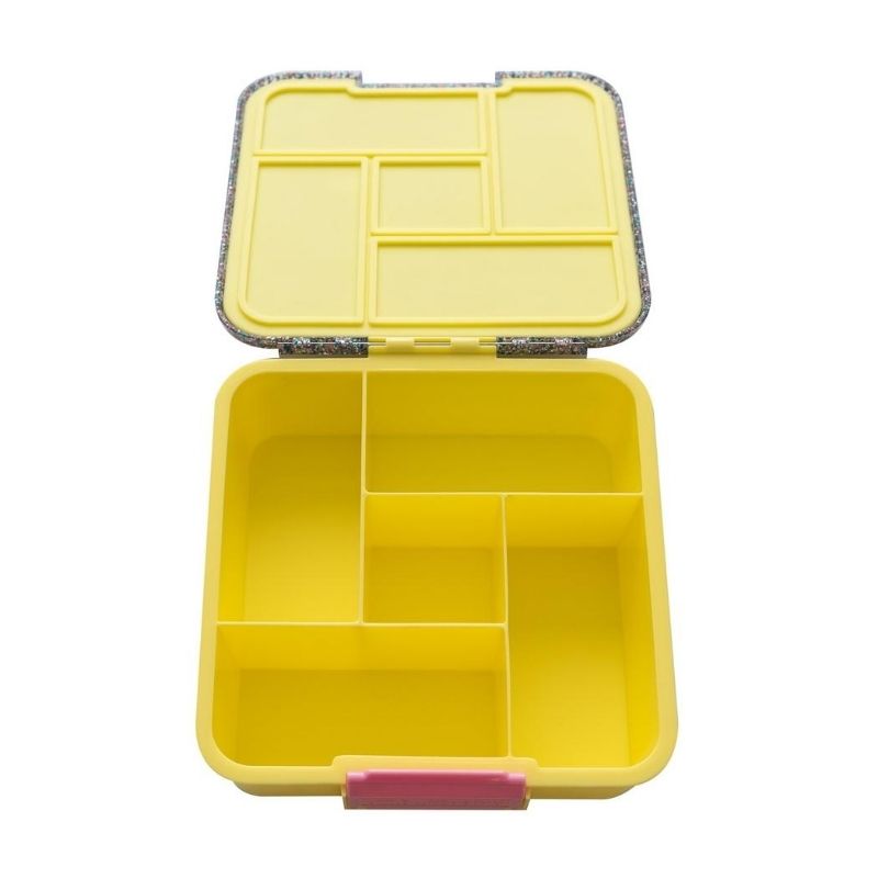 Bento 5 Lunch Boxes Glitter Yellow