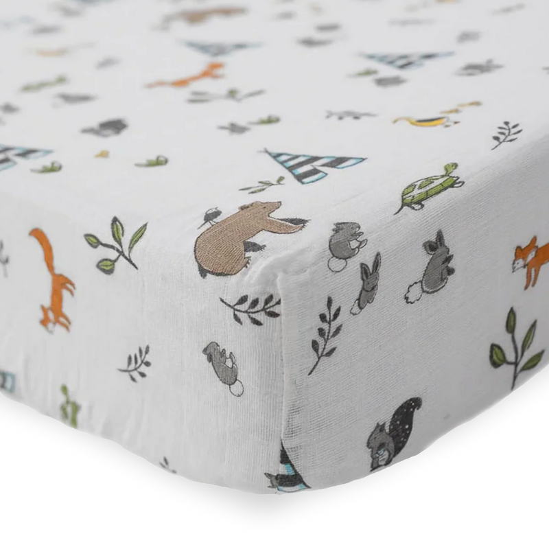 Draps de berceau en mousseline de coton