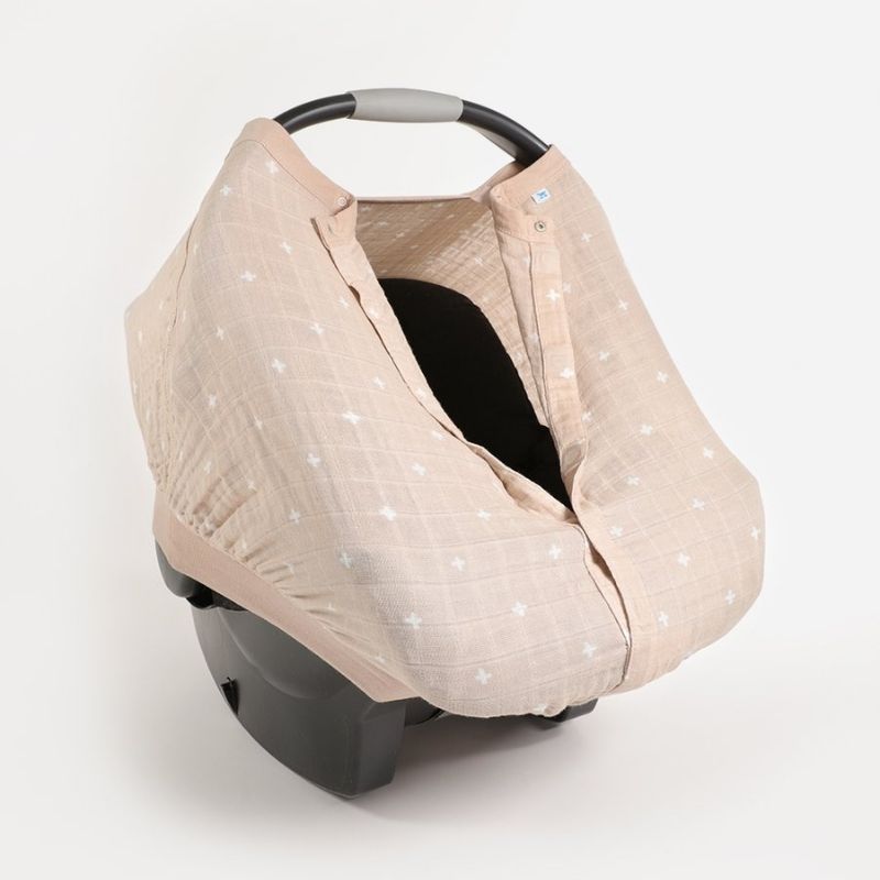 Car Seat Canopies Taupe Cross