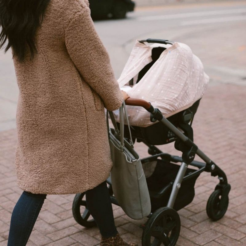 Car Seat Canopies Taupe Cross