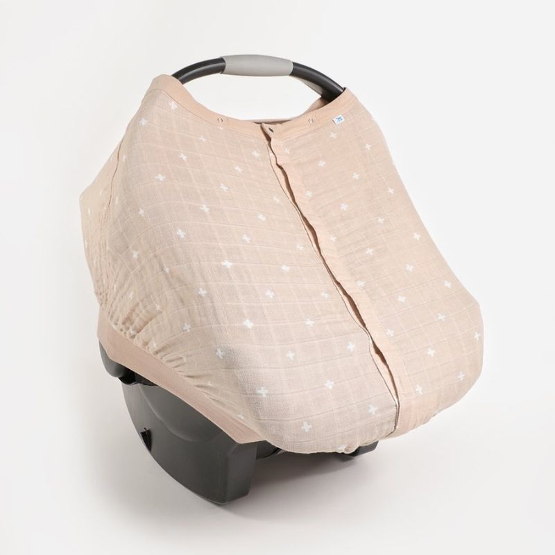 Car Seat Canopies Taupe Cross