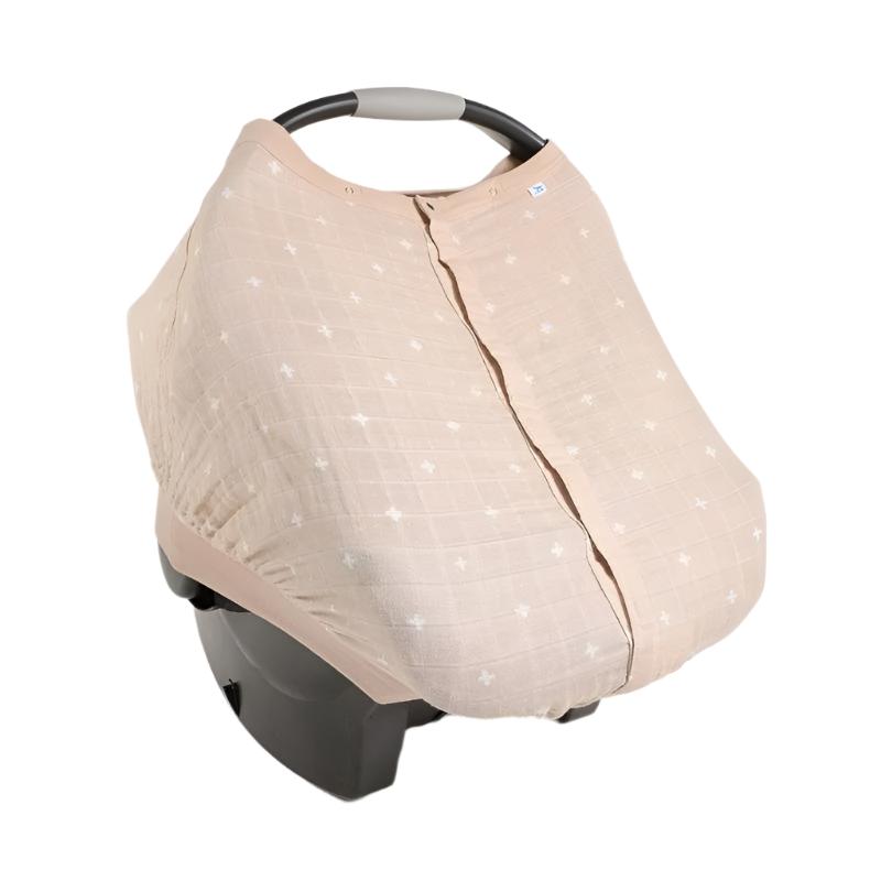 Car Seat Canopies Taupe Cross