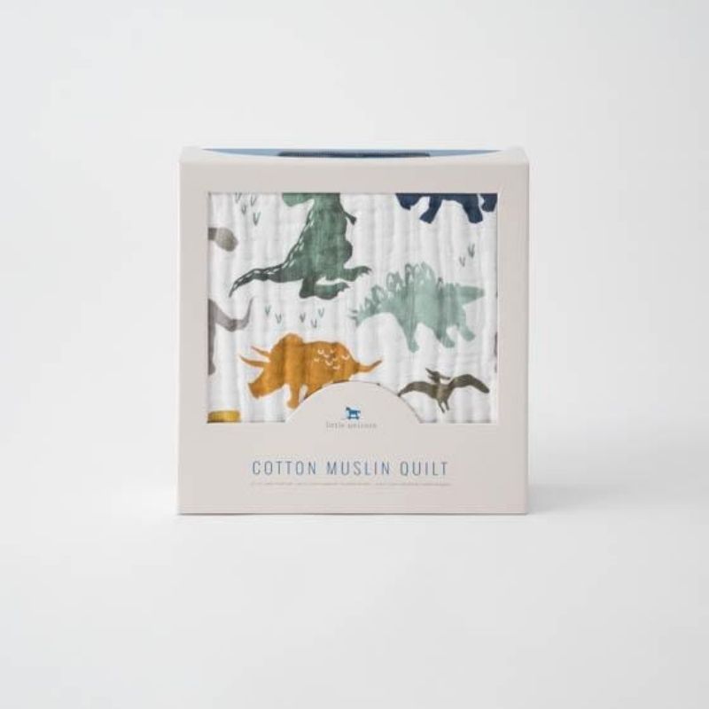Original Cotton Muslin Quilts Dino Friends