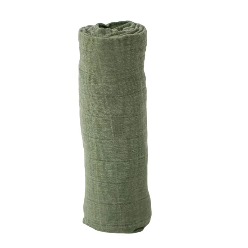 Cotton Muslin Swaddle - Solid Colours Fern