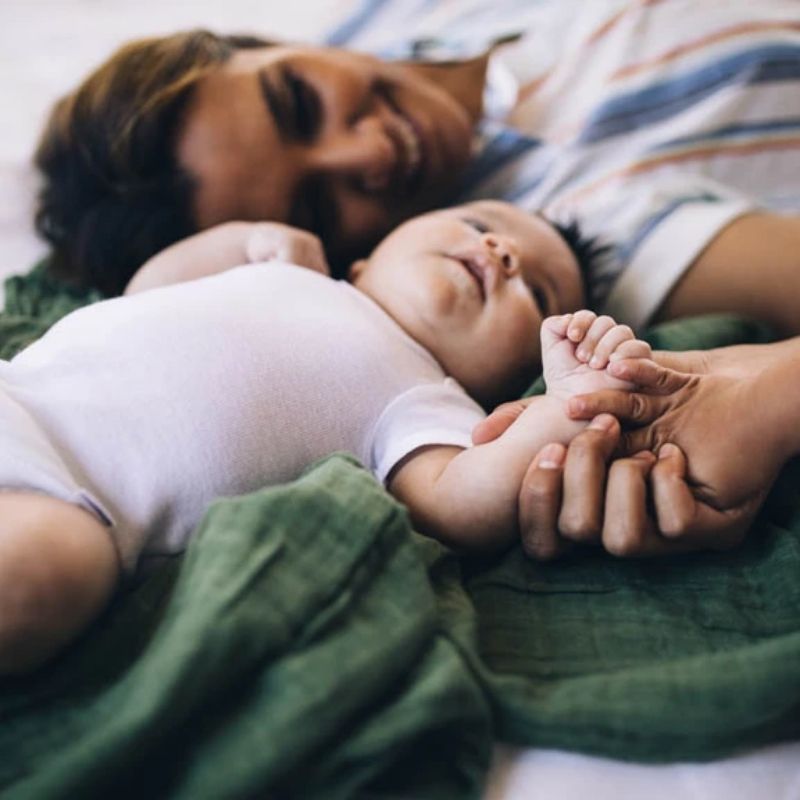 Cotton Muslin Swaddle - Solid Colours Fern