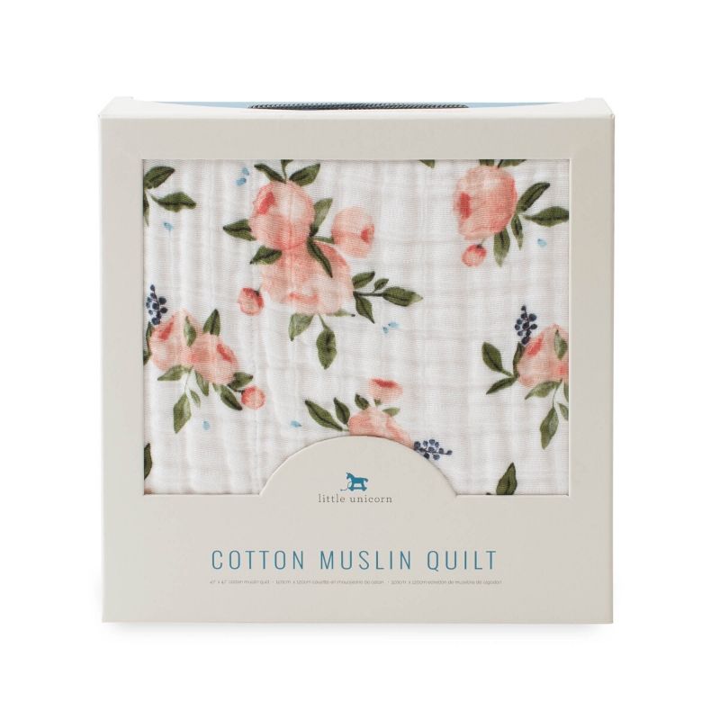 Original Cotton Muslin Quilts Watercolour Roses