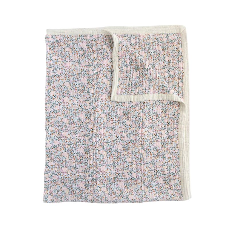 Big Kid Cotton Muslin Quilt Pressed Petals