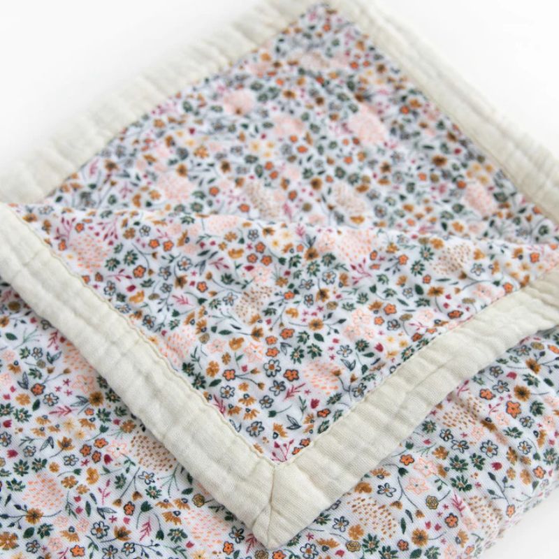 Big Kid Cotton Muslin Quilt Pressed Petals