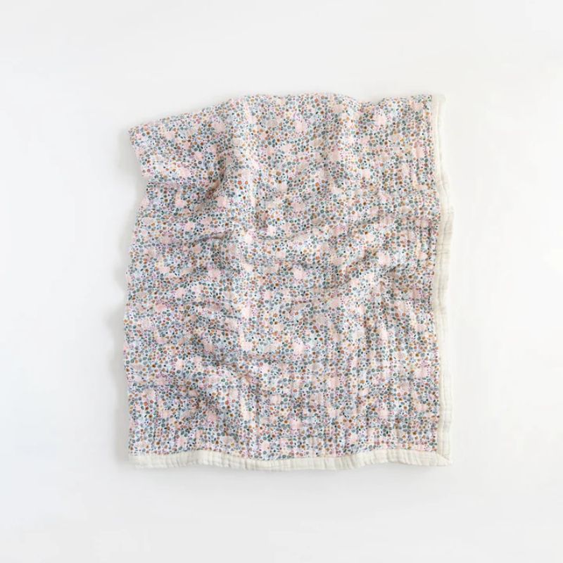 Big Kid Cotton Muslin Quilt Pressed Petals