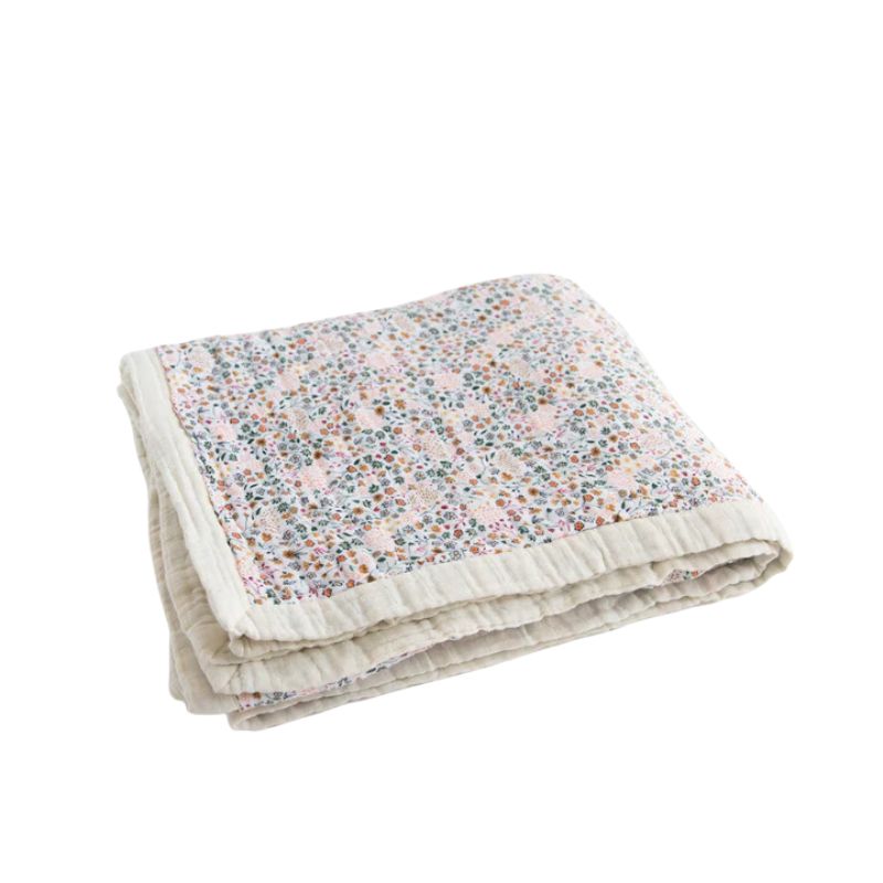Big Kid Cotton Muslin Quilt Pressed Petals