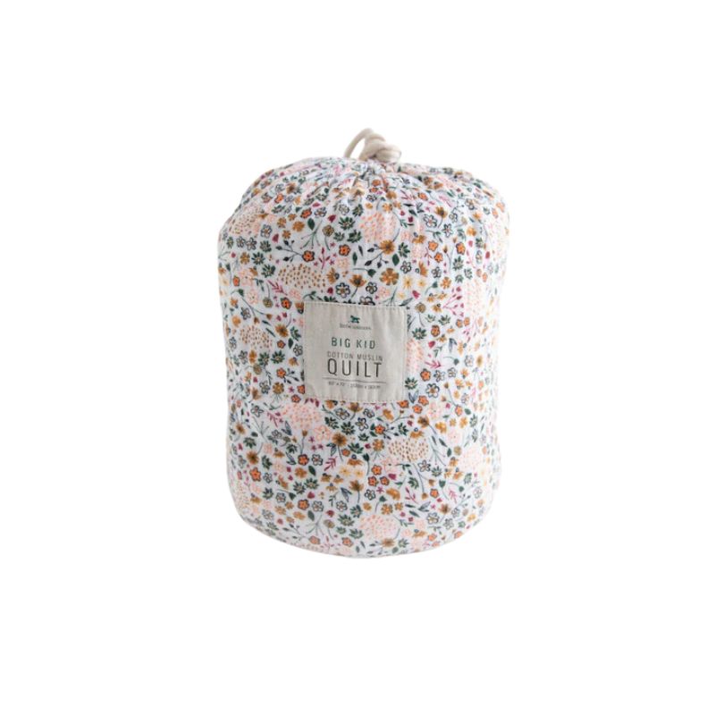 Big Kid Cotton Muslin Quilt Pressed Petals