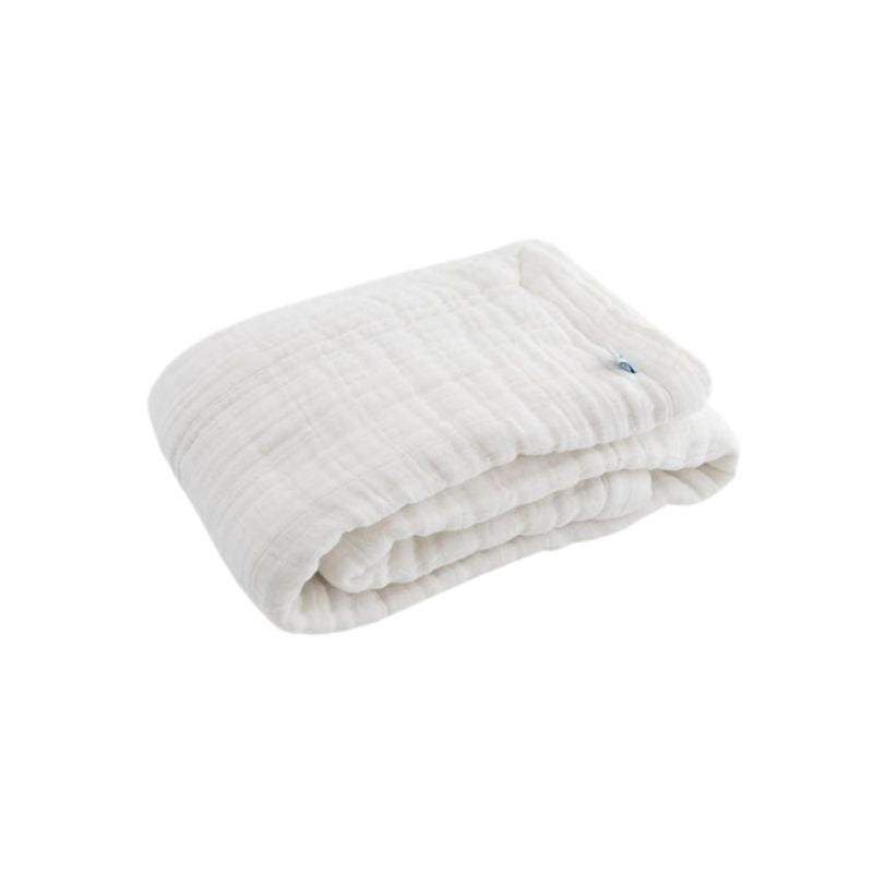 Cotton Muslin Baby Quilt White