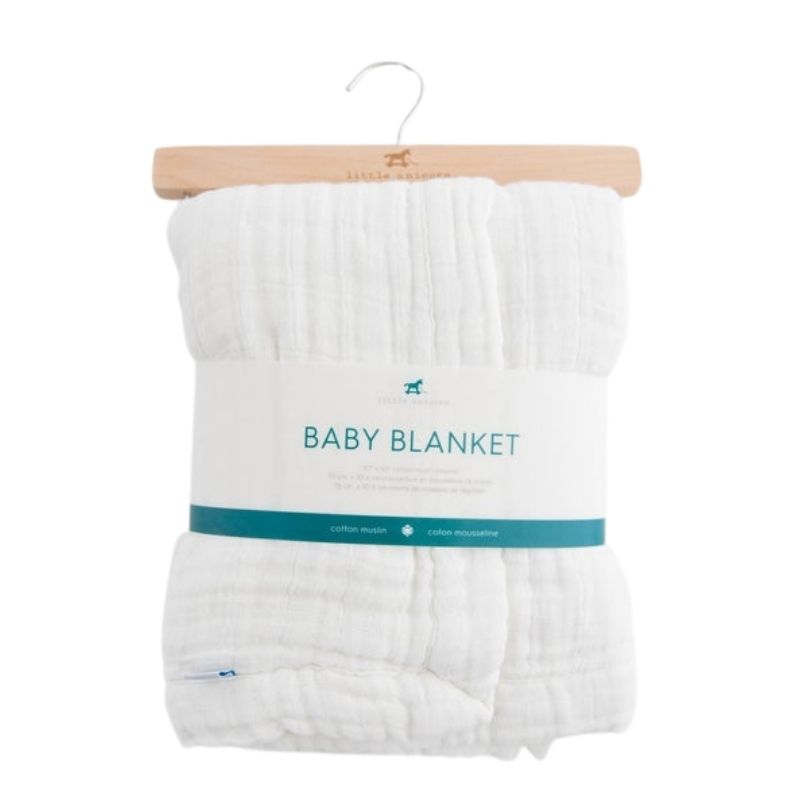 Cotton Muslin Baby Quilt White