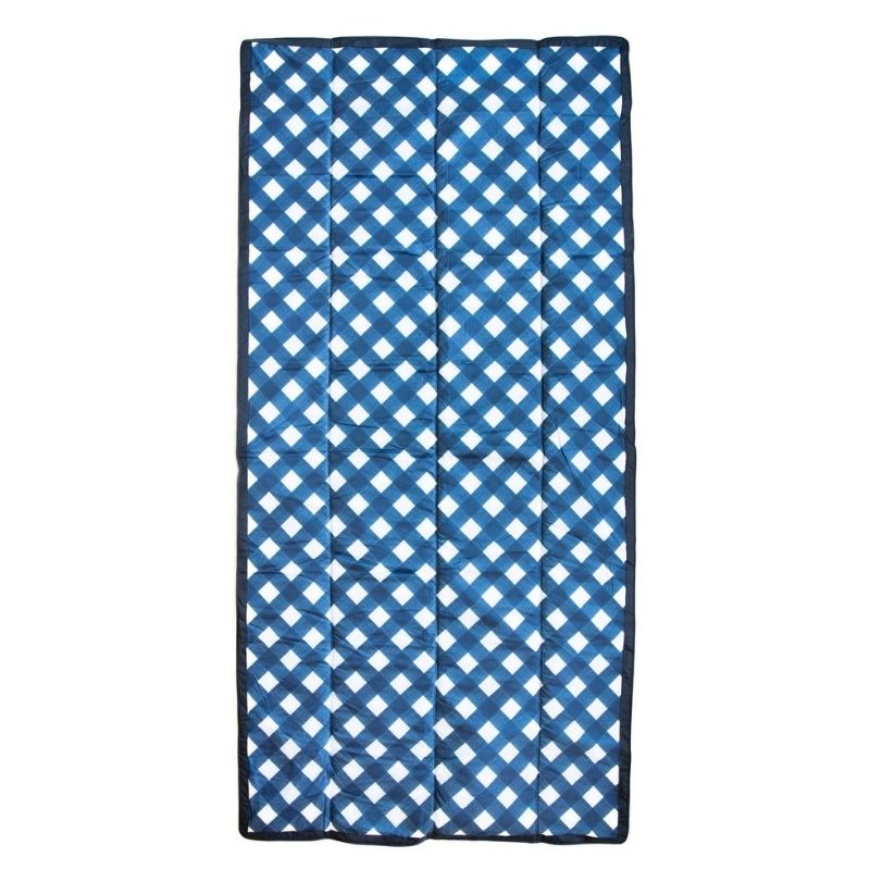 Outdoor Blanket - 5X10 Navy Plaid