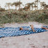 Outdoor Blanket - 5X10 Navy Plaid