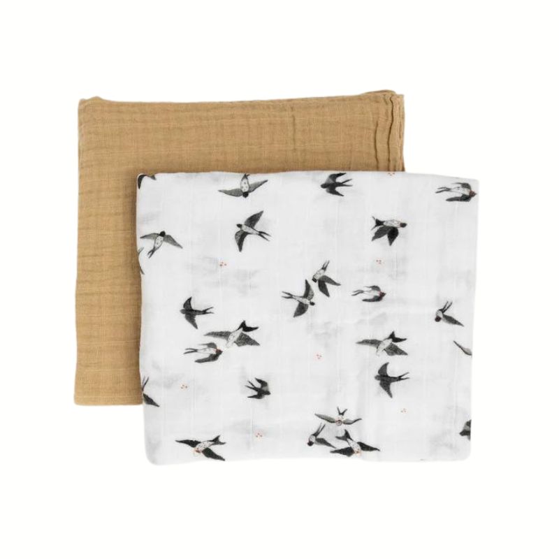 Organic Cotton Muslin Swaddle Blanket - 2 Pack