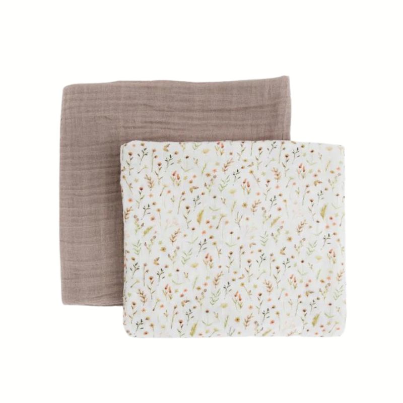 Organic Cotton Muslin Swaddle 2 Pack - Animal Crackers main image 1