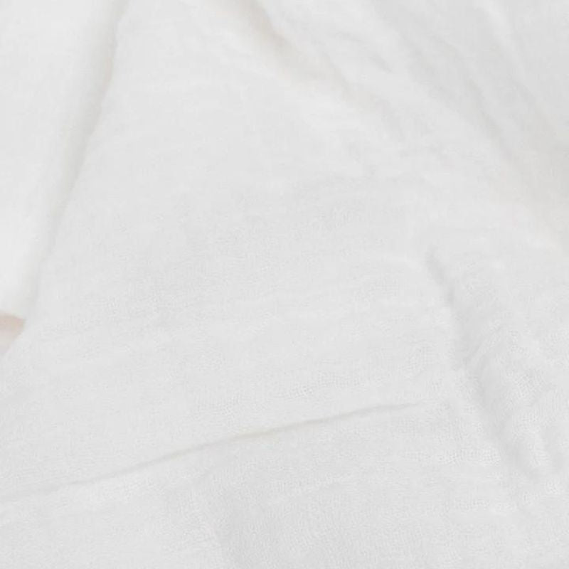 Organic Cotton Muslin Swaddle Blanket White