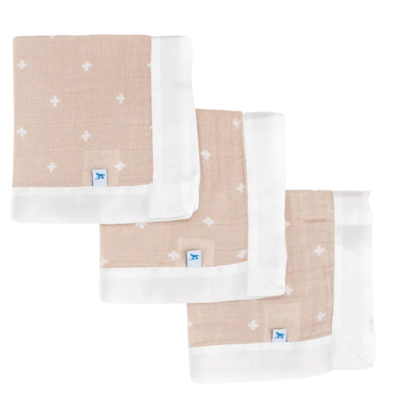 Cotton Muslin Security Blanket 3 Pack