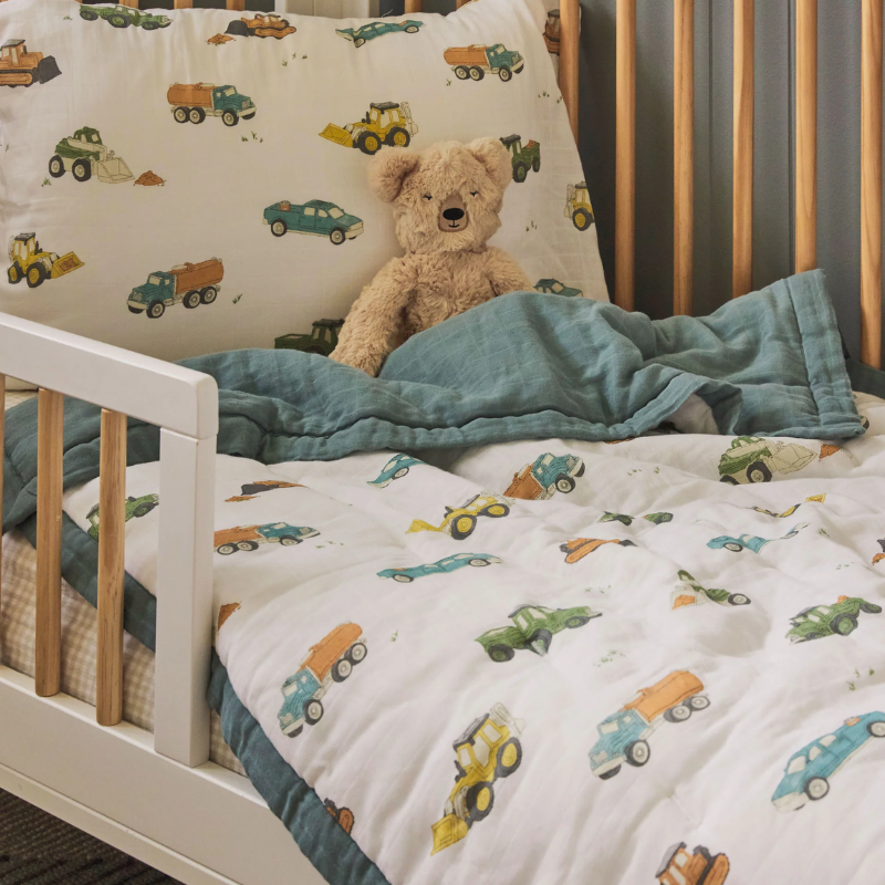 Cotton Muslin Toddler Bedding 3 Piece Set