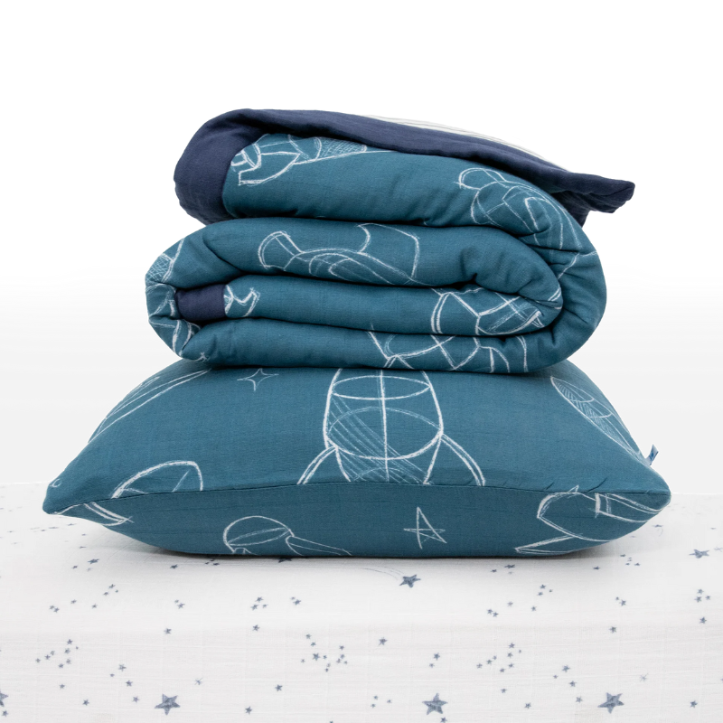 Cotton Muslin Toddler Bedding 3 Piece Set
