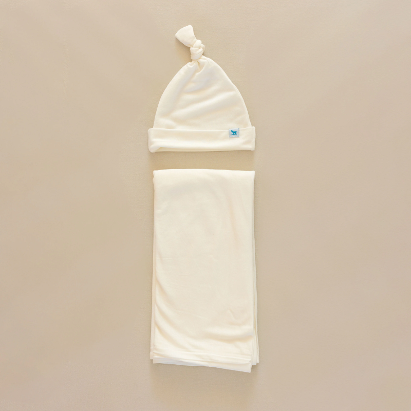 Stretch Knit Swaddle & Hat Set
