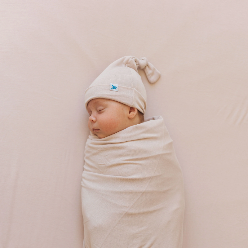 Stretch Knit Swaddle & Hat Set