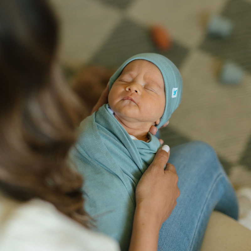Stretch Knit Swaddle & Hat Set