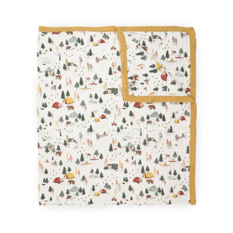 Organic Cotton Muslin Quilted Throw