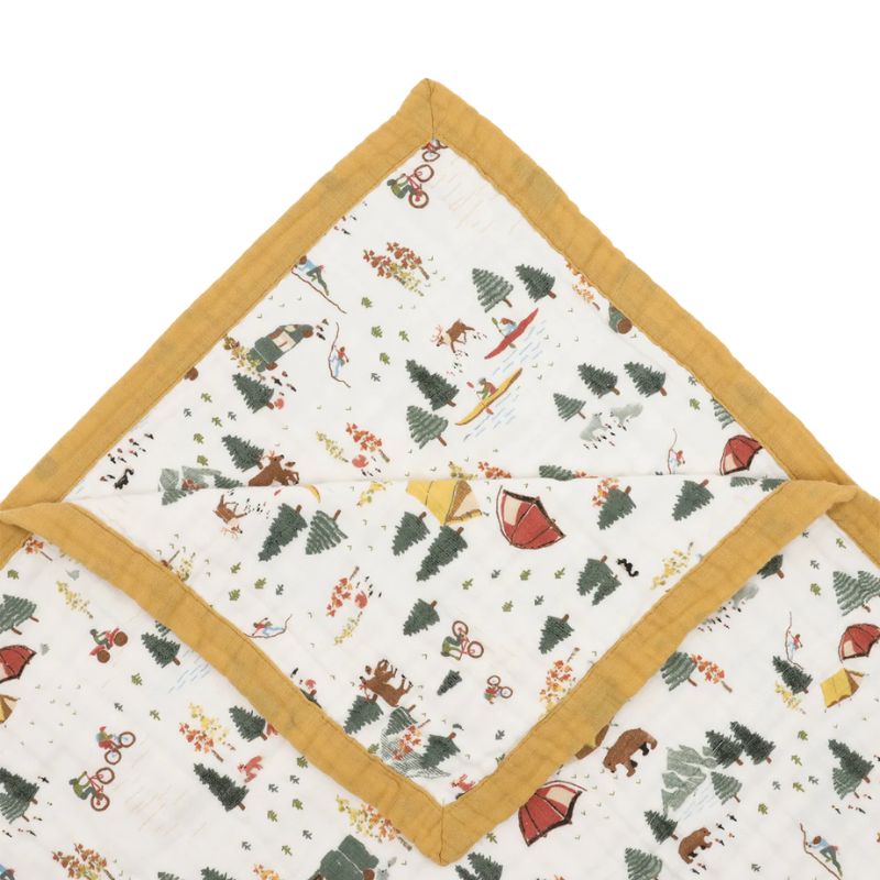 Organic Cotton Muslin Quilted Throw
