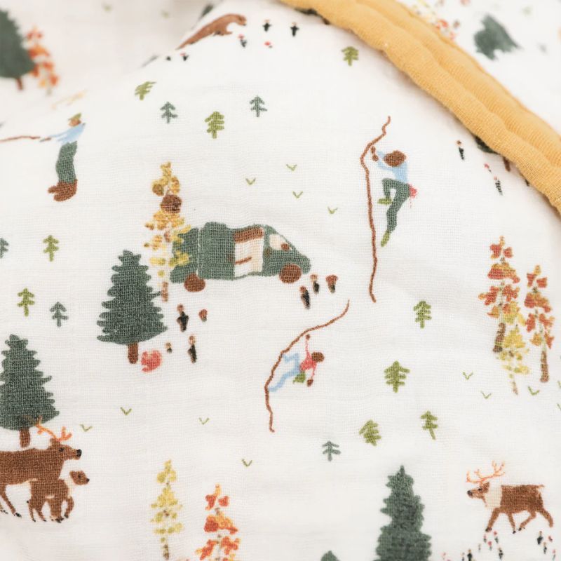 Organic Cotton Muslin Quilted Throw