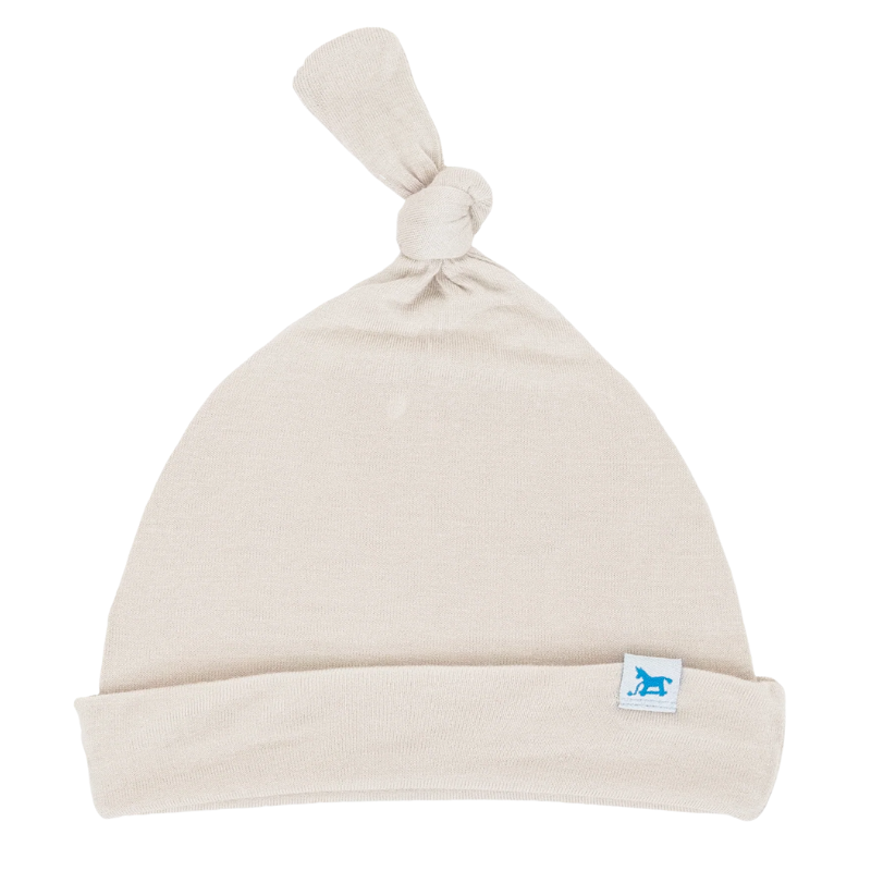 Stretch Knit Top Knot Hat