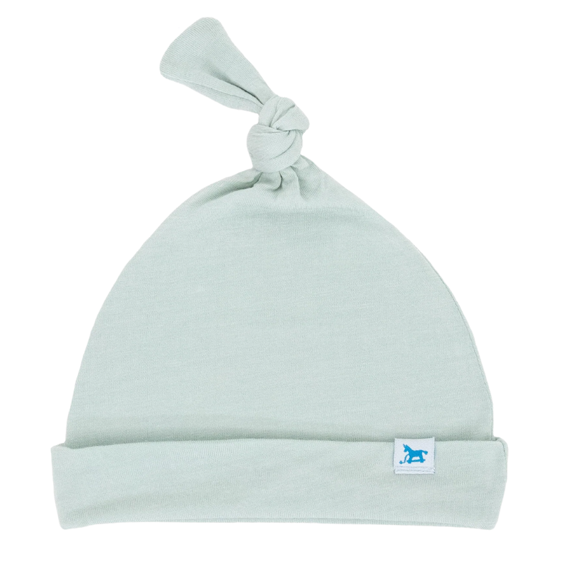 Stretch Knit Top Knot Hat