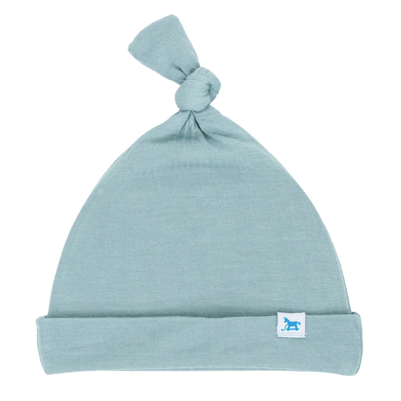 Stretch Knit Top Knot Hat