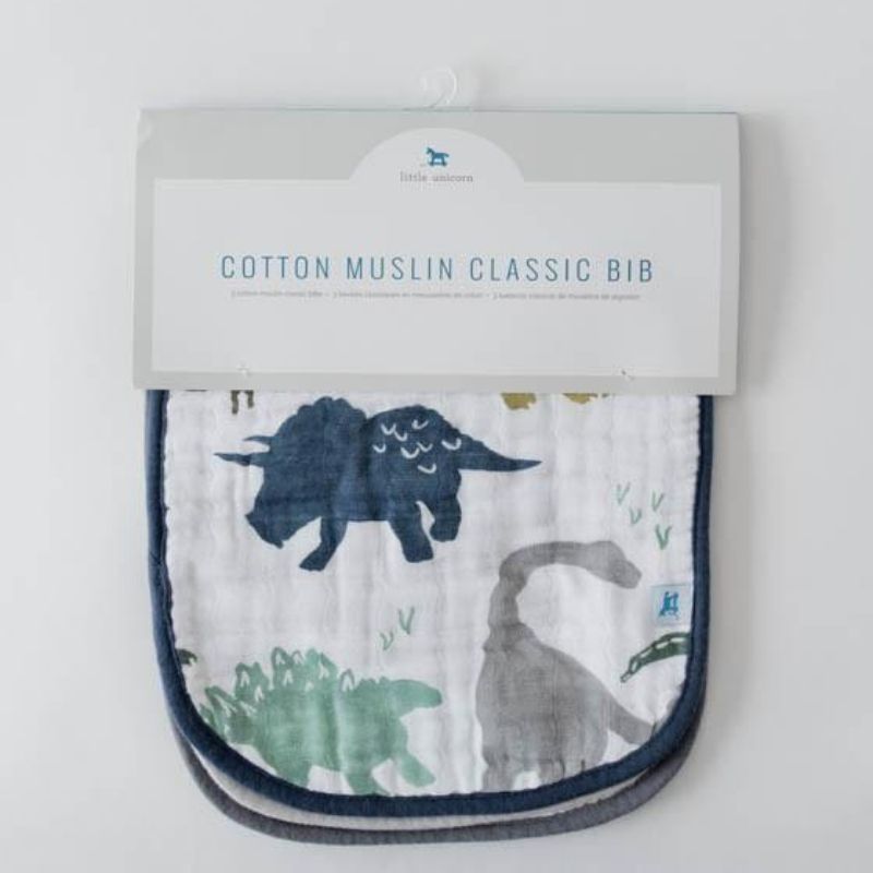 Cotton Muslin Classic Bibs - 3 Pack