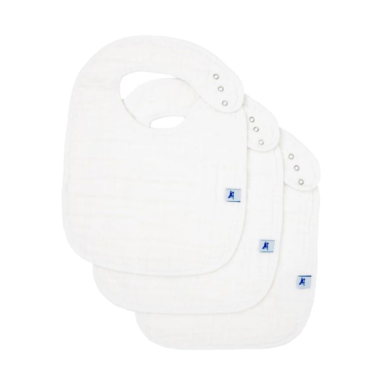 Cotton Muslin Classic Bibs - 3 Pack