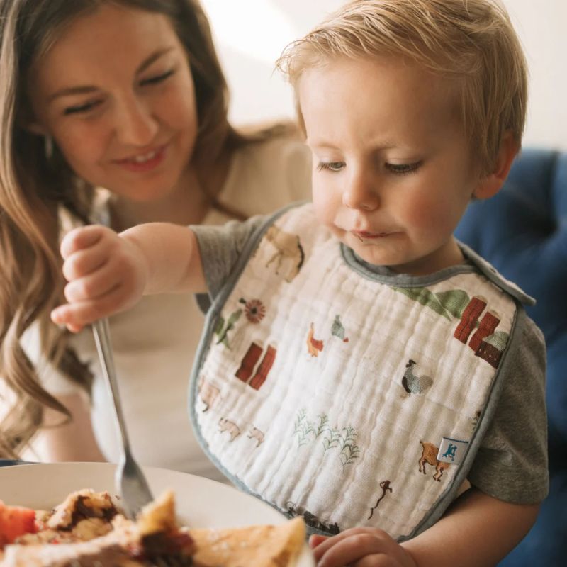 Cotton Muslin Classic Bibs - 3 Pack