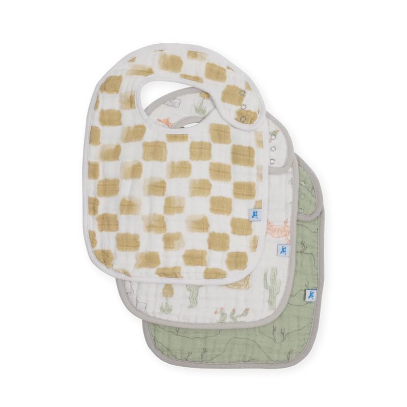 Cotton Muslin Classic Bibs - 3 Pack