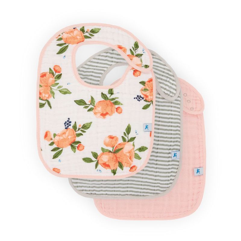 Cotton Muslin Classic Bibs - 3 Pack