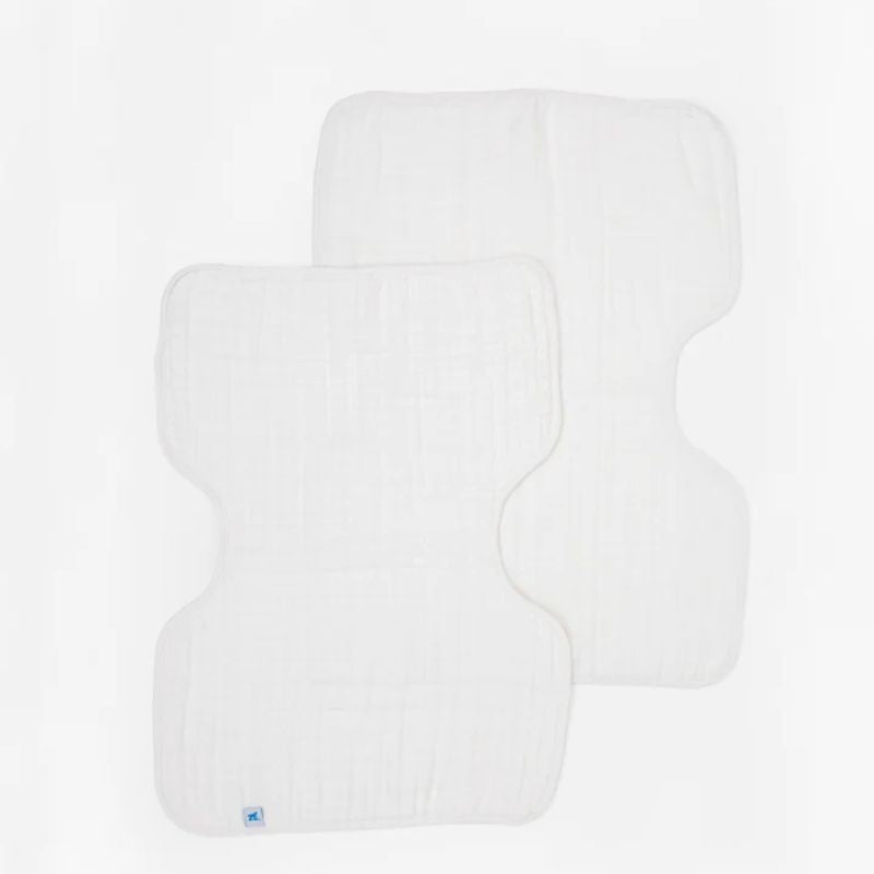 Cotton Muslin Burp Cloth - 2 - Pack White