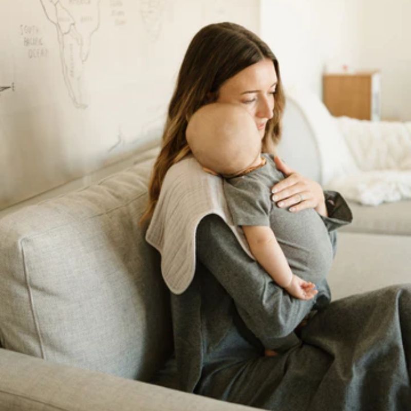 Cotton Muslin Burp Cloth - 2 - Pack Porpoise