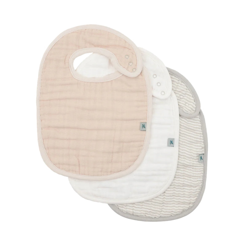 Cotton Muslin Classic Bibs - 3 Pack