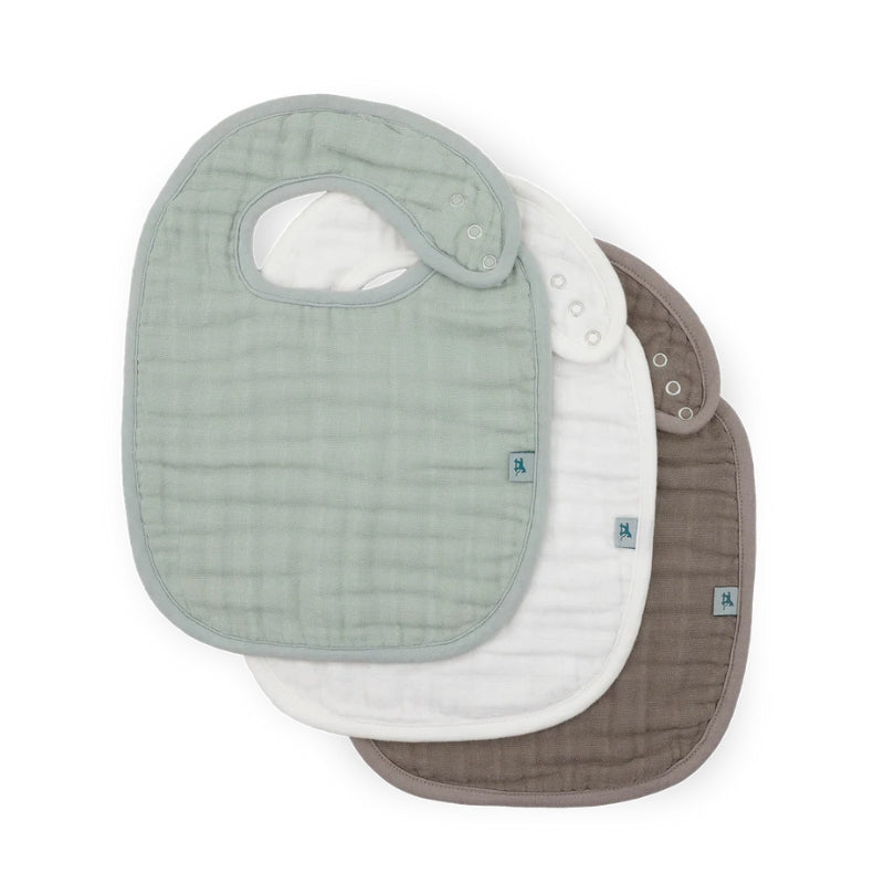 Cotton Muslin Classic Bibs - 3 Pack