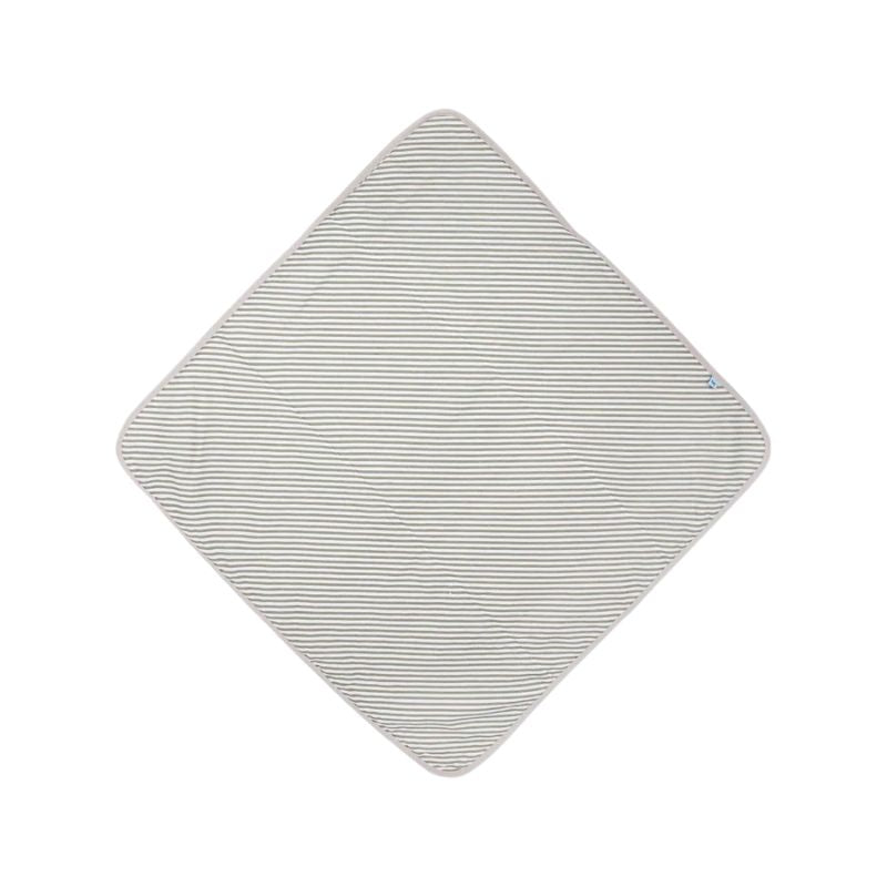 Infant Hooded Towel Grey Stripe