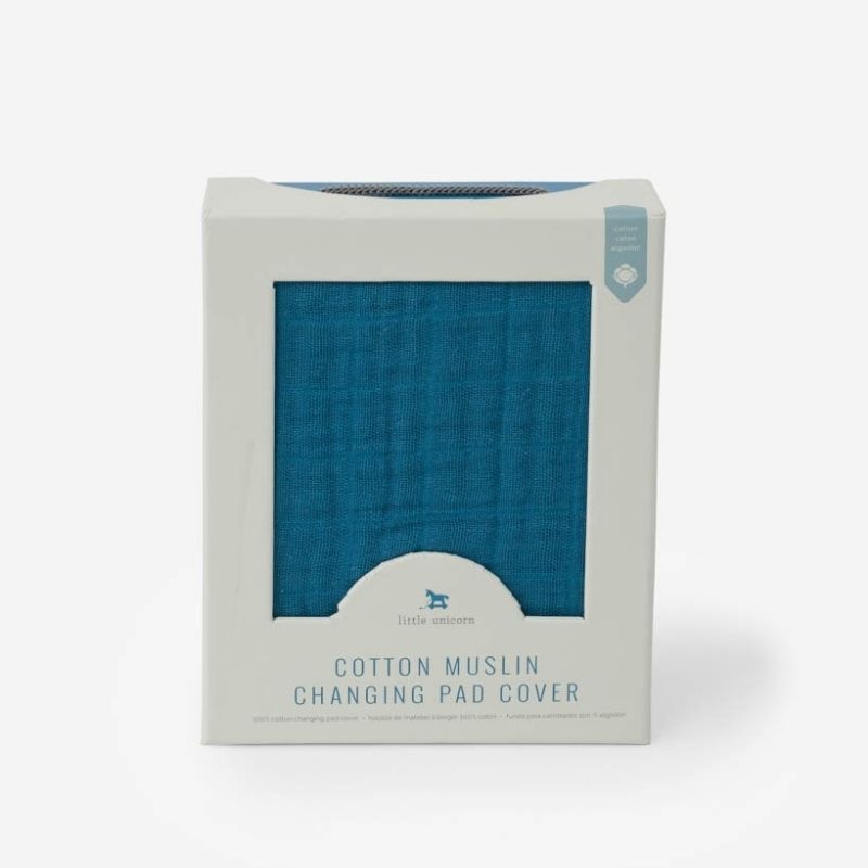 Cotton Muslin Change Pad Cover Lake