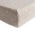 Cotton Muslin Change Pad Cover Taupe Cross