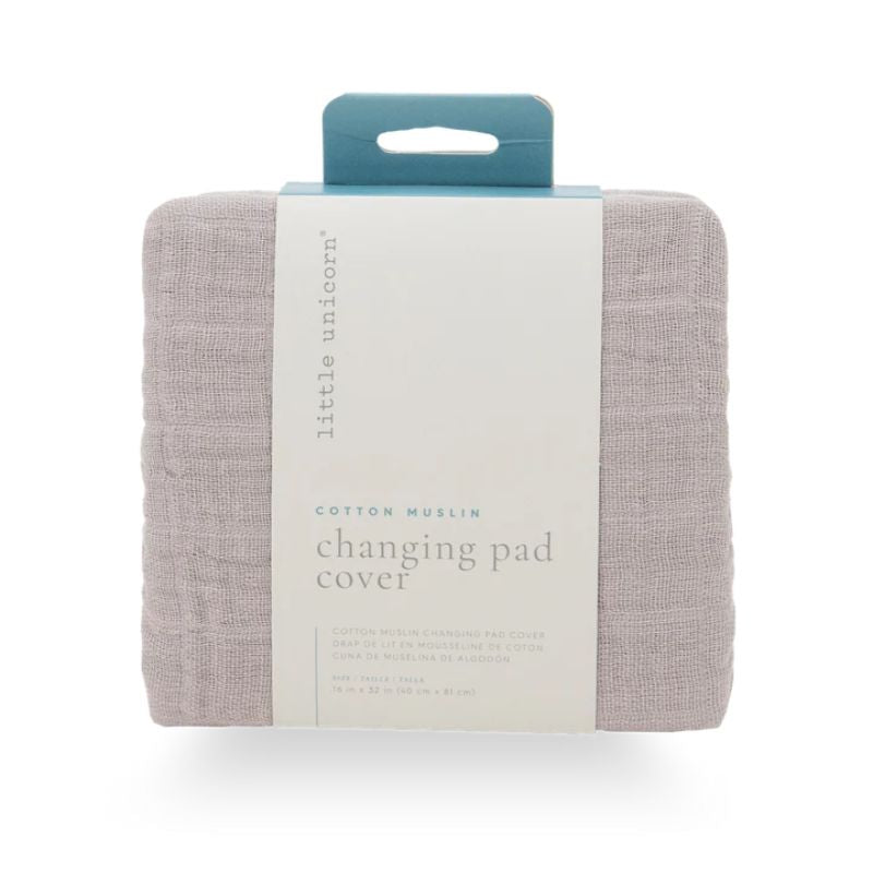 Cotton Muslin Change Pad Cover Porpoise