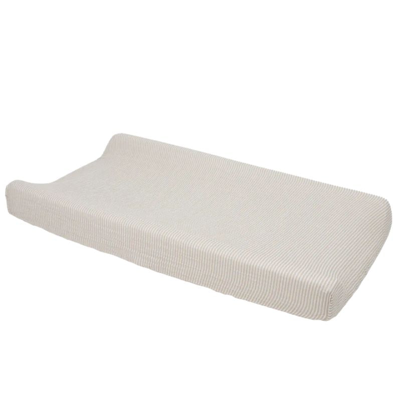 Cotton Muslin Change Pad Cover Sand Stripe